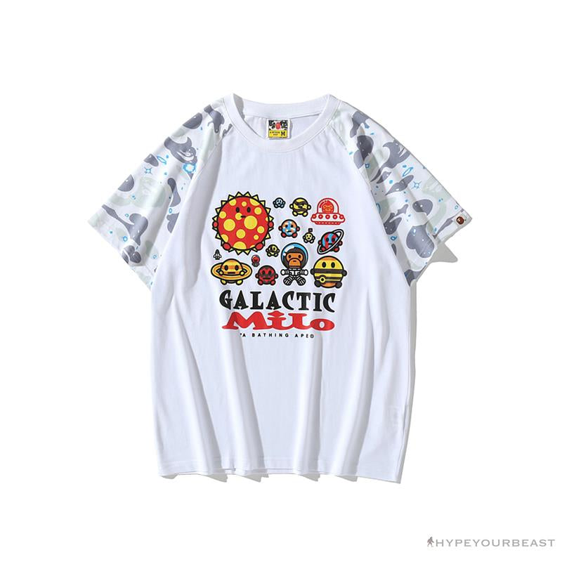 BAPE Baby Milo Galaxy Astronaut Luminous Tee Shirt 'WHITE'