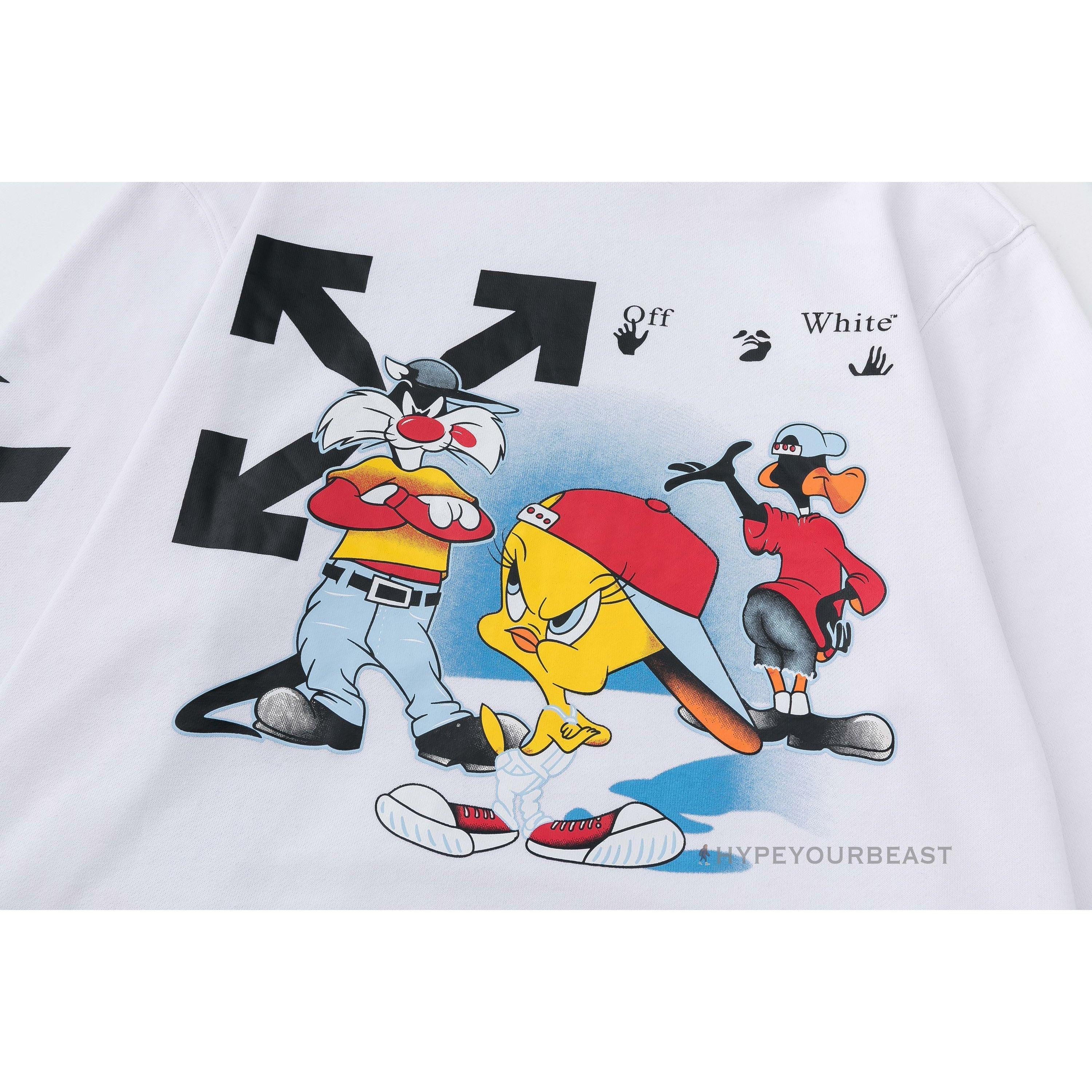 Off White Hoodie Looney - White