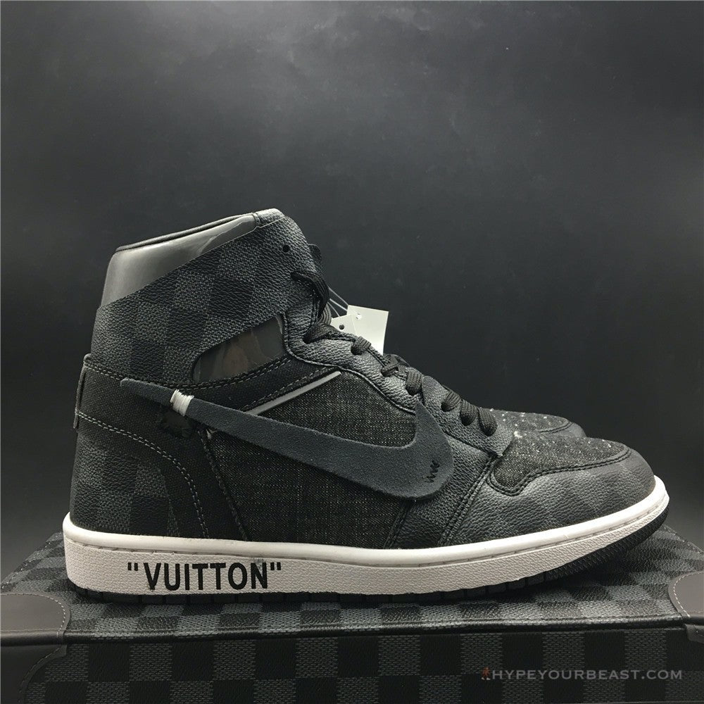Off White X Jordan 1 X LV Black