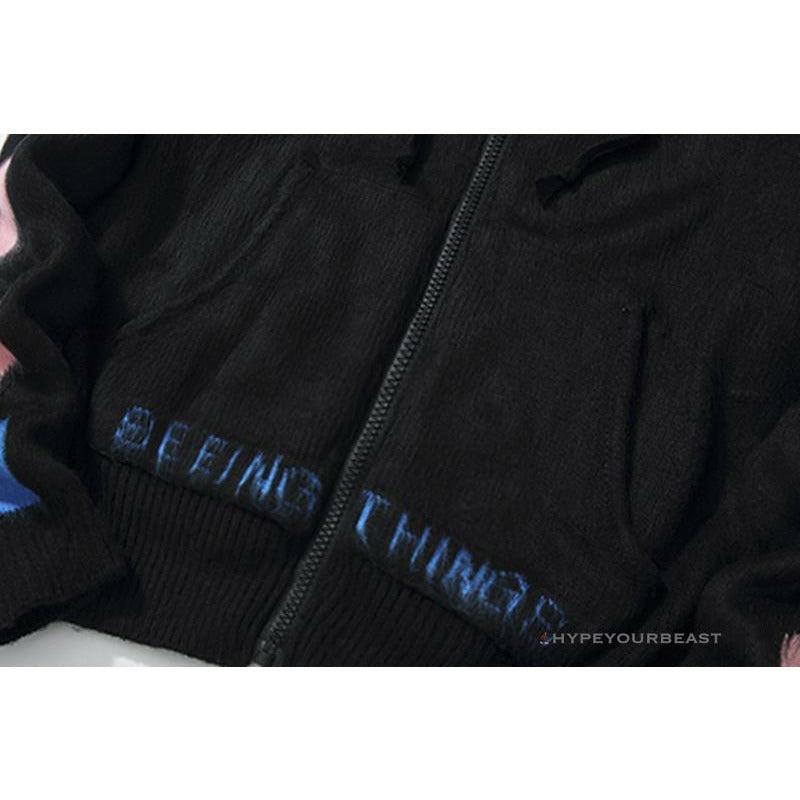 Off White Hoodie Blue Pink