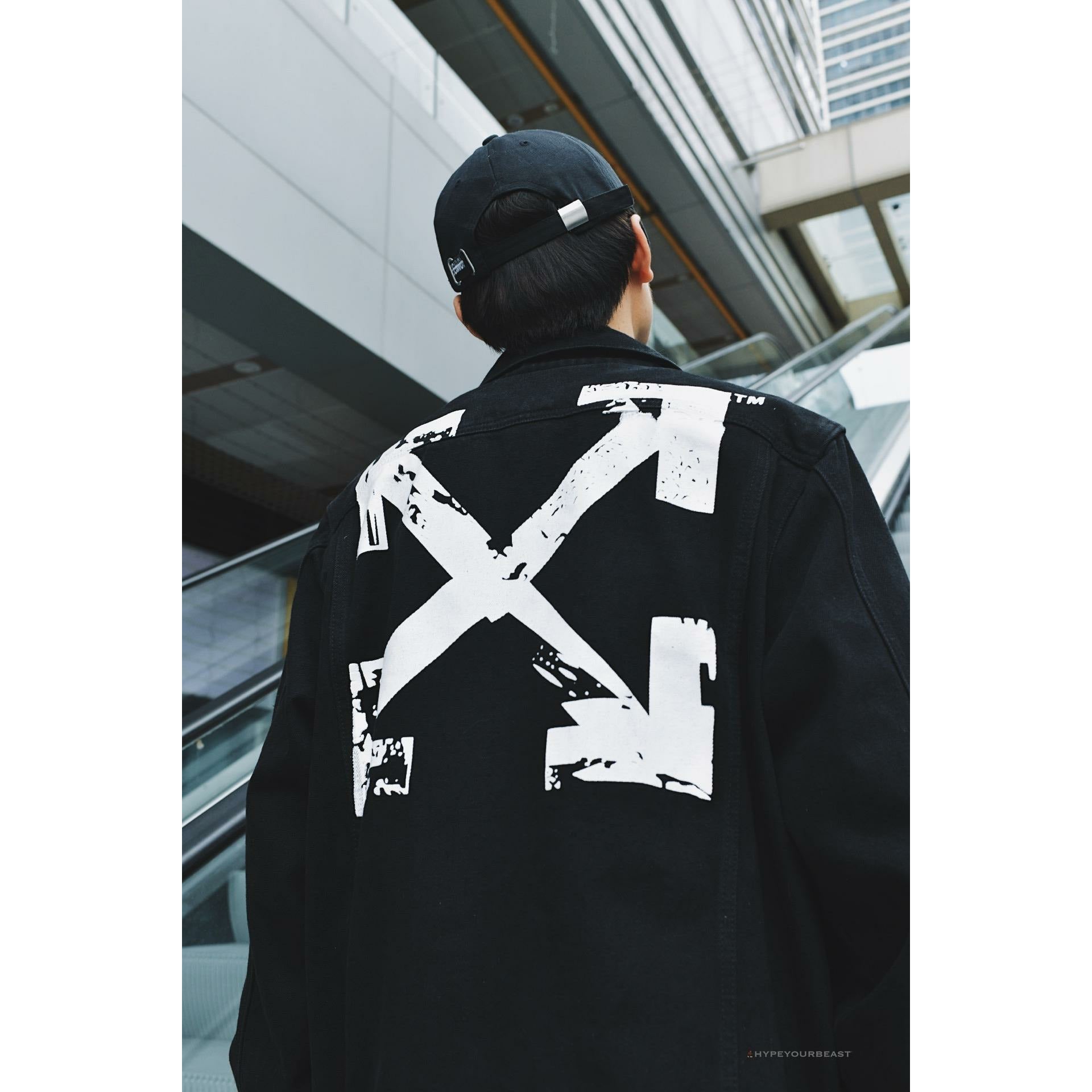Off White Denim Black Jacket - White