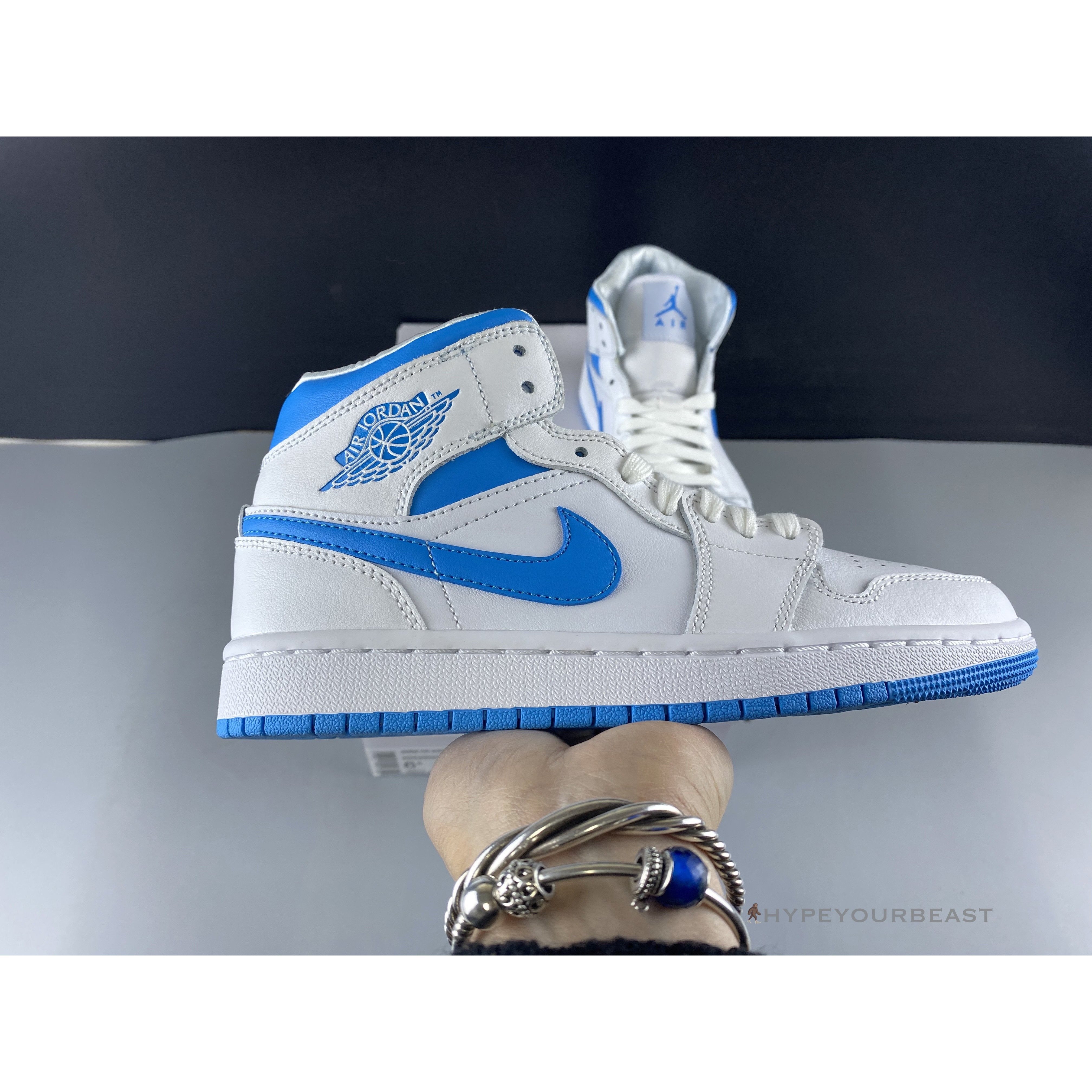 Air Jordan 1 Mid Sail Light Blue