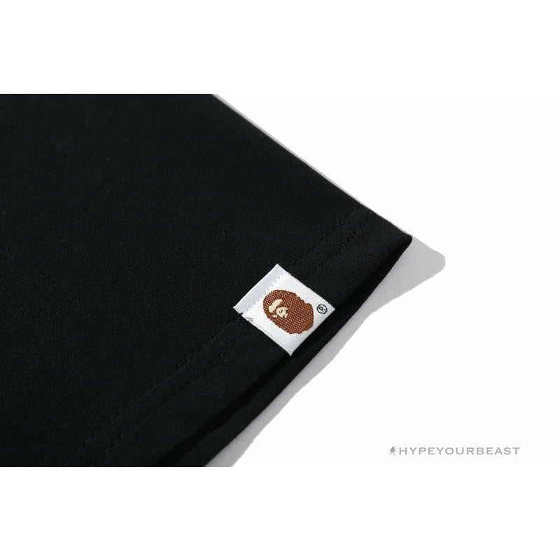 BAPE Paint Splash Green Camouflage Tee Shirt 'BLACK'