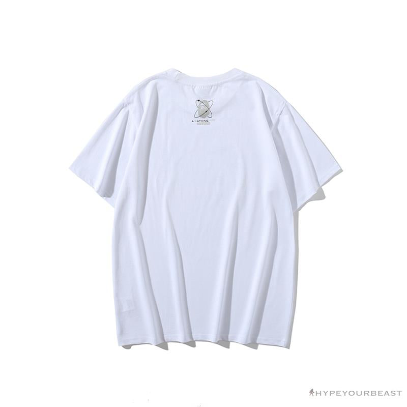 BAPE Universe Solar System Ape Man Head Tee Shirt 'WHITE'