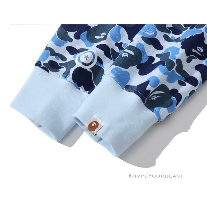Bape Camo Hoodie Shark Head BLUE