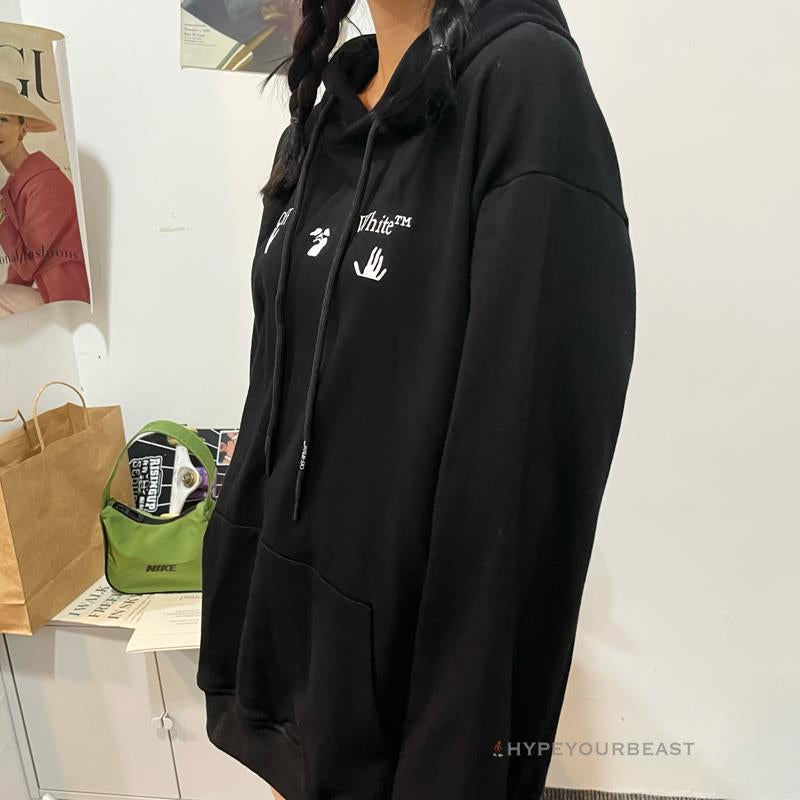Off-White Green Hoodie - Black