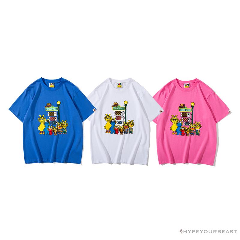 BAPE Baby Milo Sesame Street Carp Streamer Tee Shirt 'BLUE'