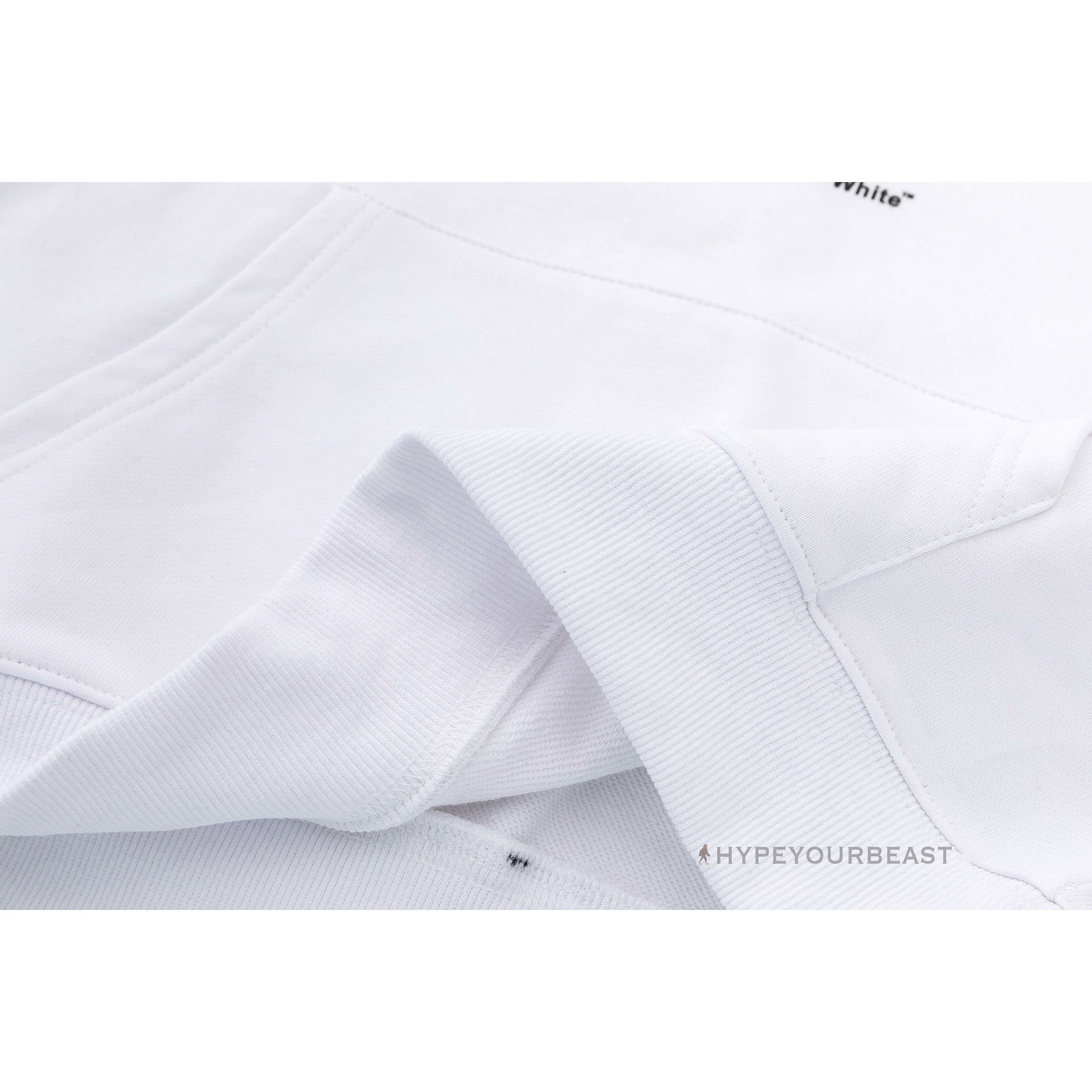 Off White Hoodie Jabba Flower - White