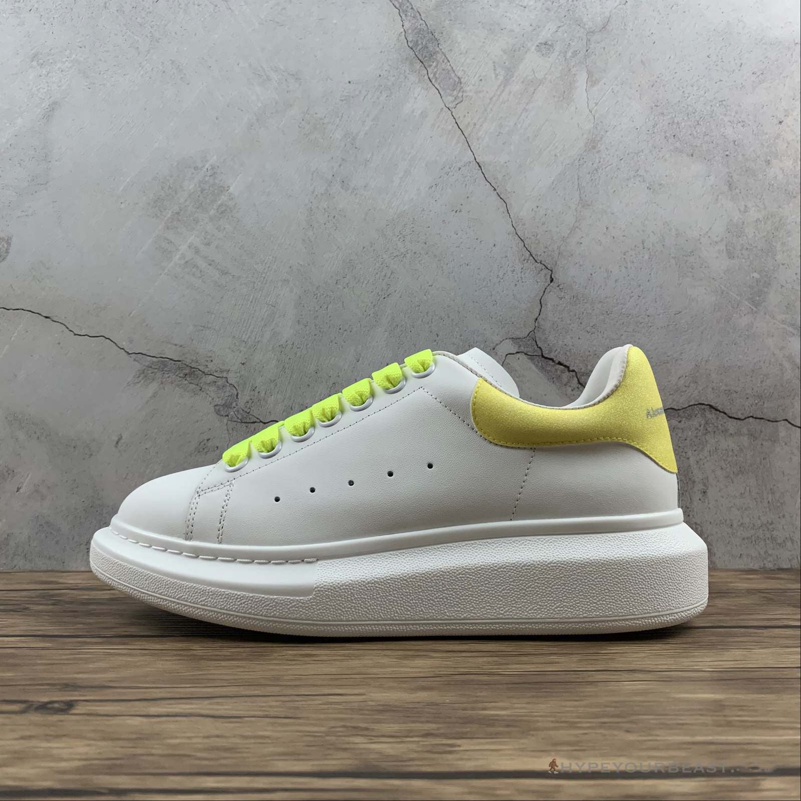 Alexander McQueen White / Highlighter Yellow
