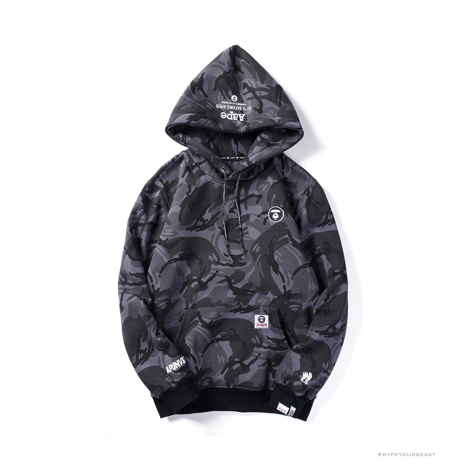 Bape Camo Hoodie Black Camouflage