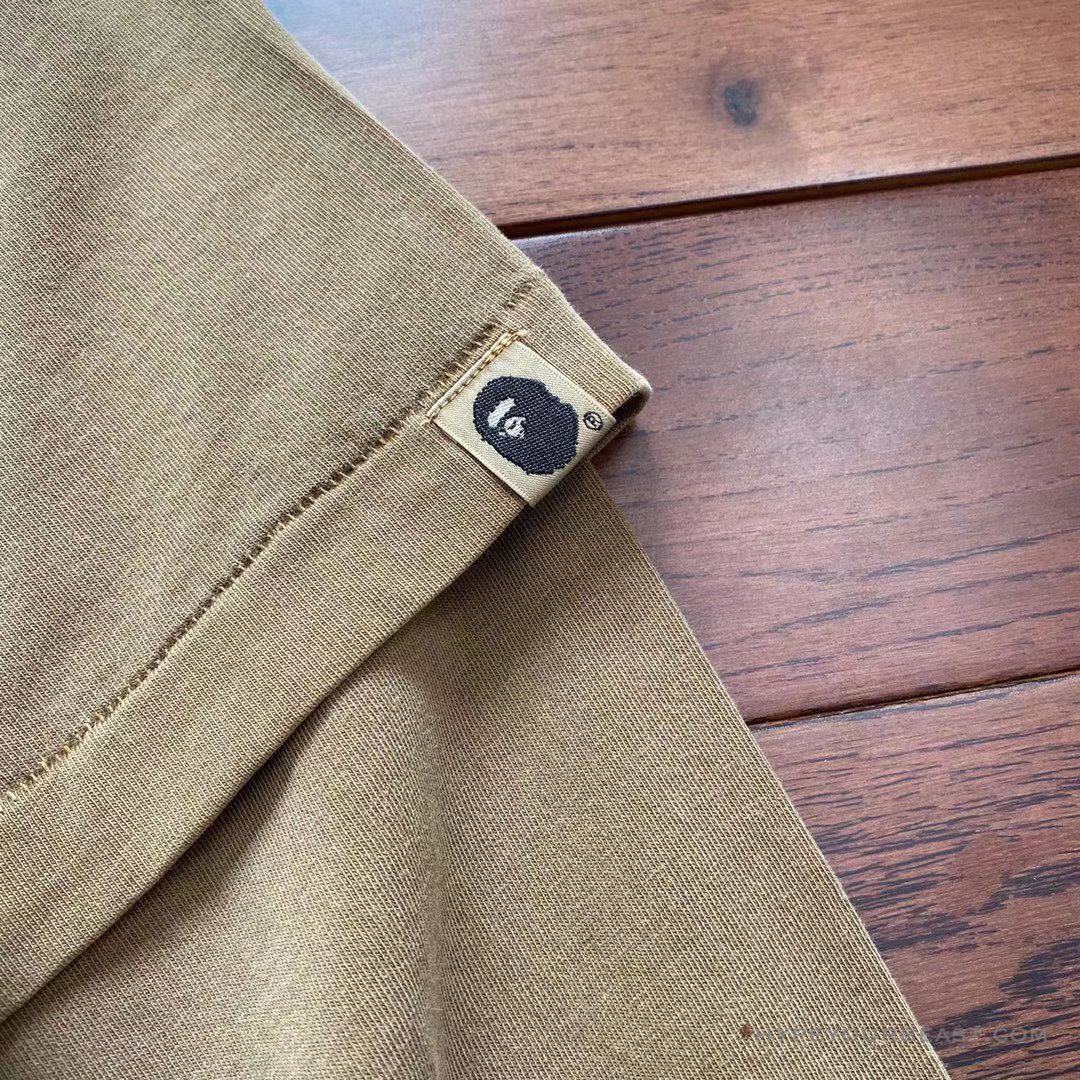 Bape Long Sleeve Tee Shirt Brown