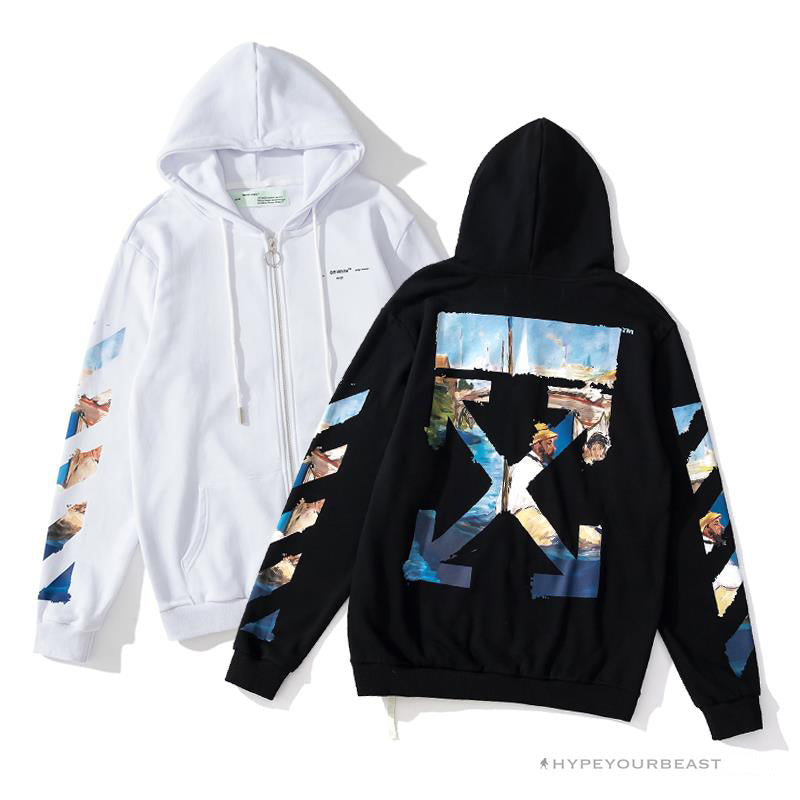 Off White Hoodie Black Sail