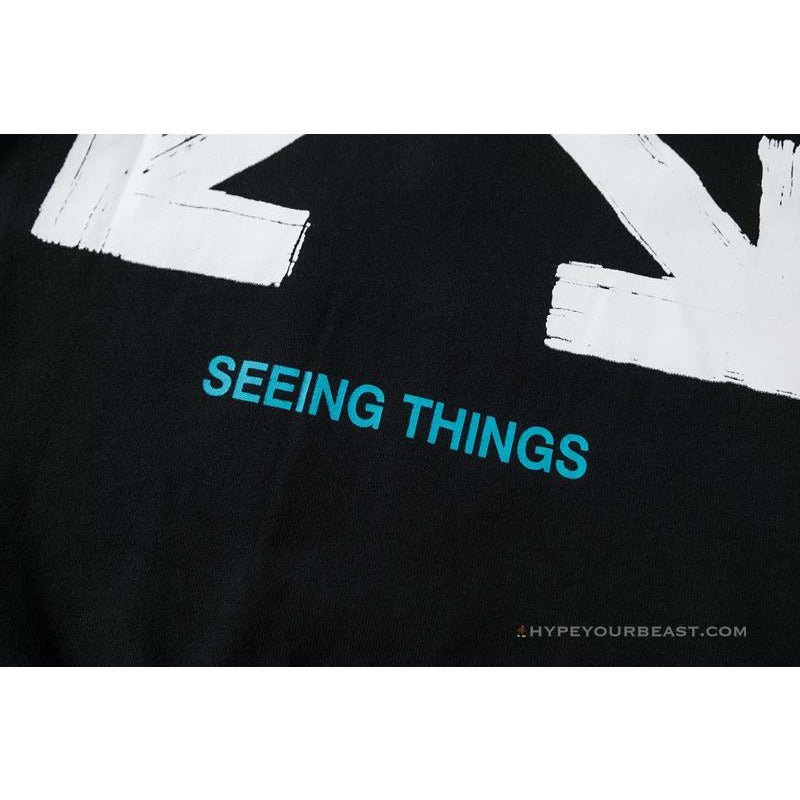 Off White Hoodie Seeing Things Black