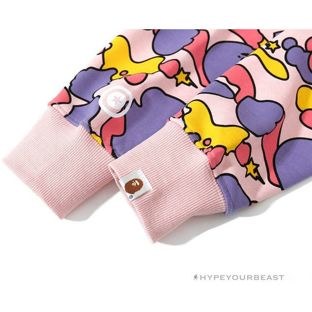 BAPE Shark Head STA Star Camouflage Hoodie 'PINK'