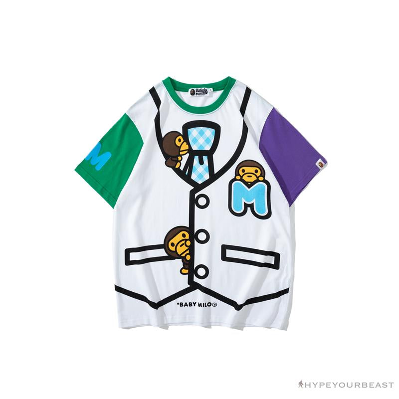 BAPE Baby Milo Cartoon Vest Color Matching Tee Shirt