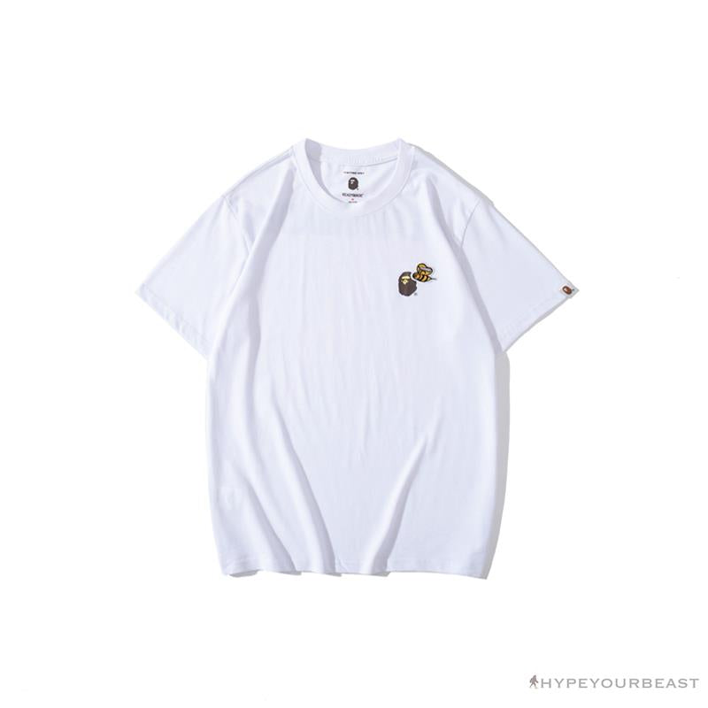 BAPE Readymade Small Bee Camouflage Letter Tee Shirt 'PINK'