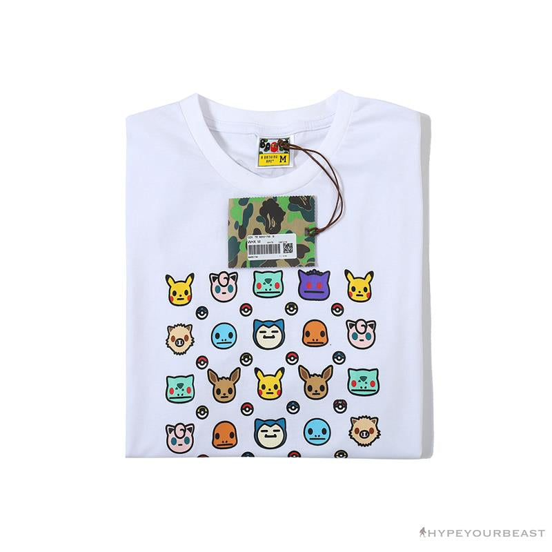 BAPE Baby Milo Pokémon Tee Shirt 'WHITE'