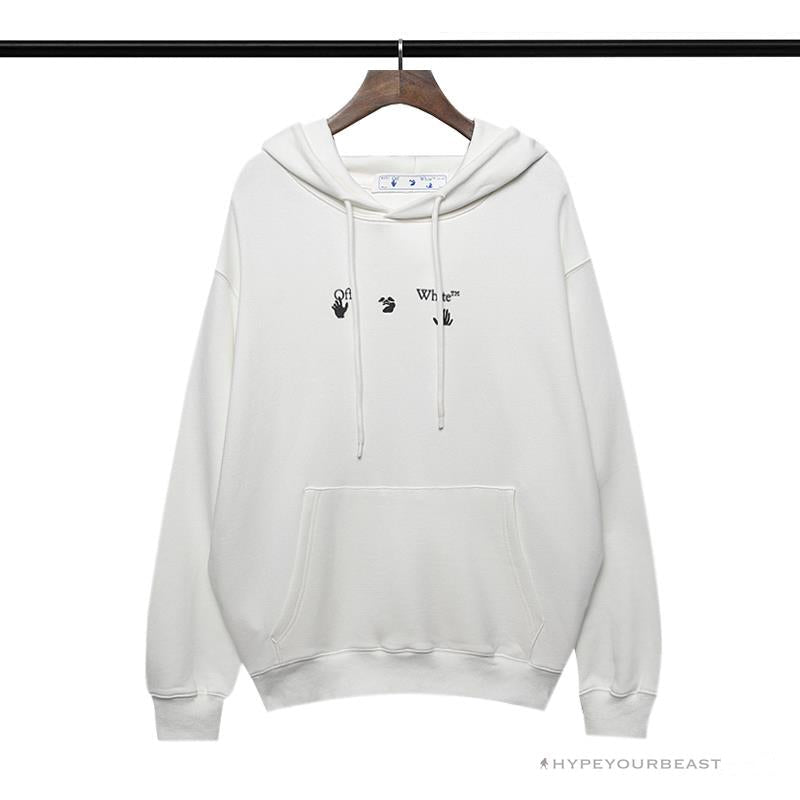 Off White Hoodie White BLUE