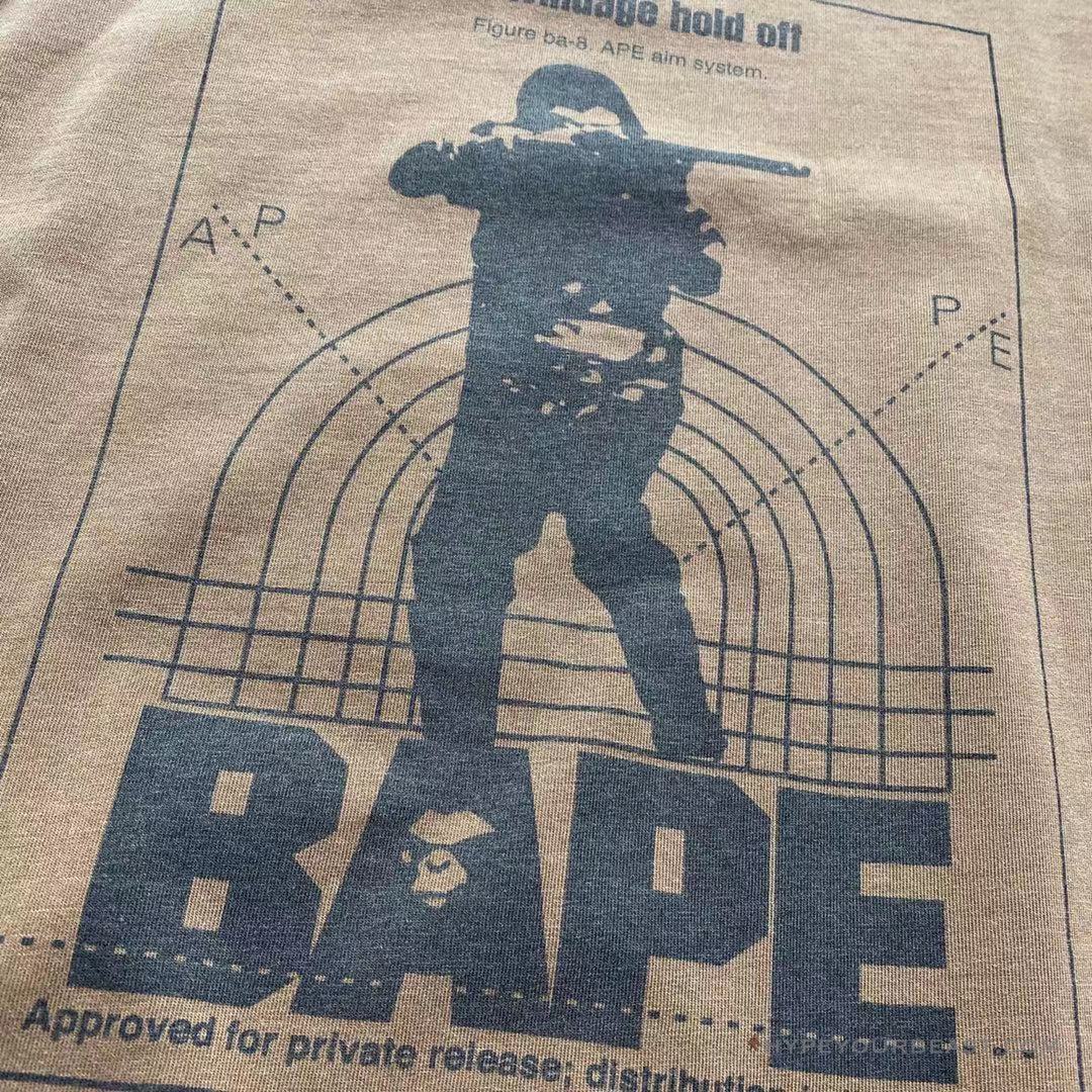 Bape Long Sleeve Tee Shirt Brown