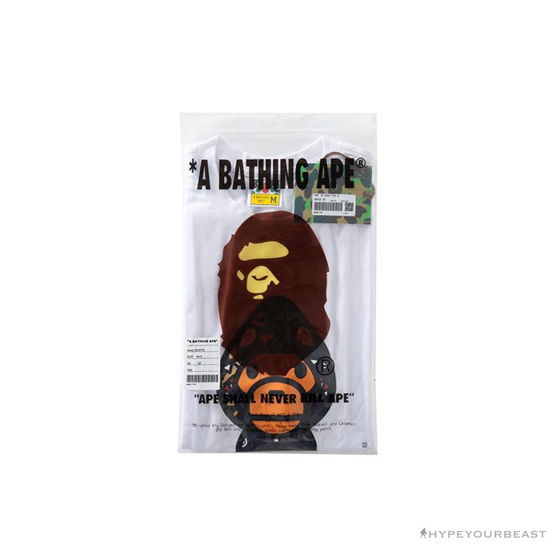 BAPE Baby Milo Blue Shark Hat Little Monkey Tee Shirt 'WHITE'
