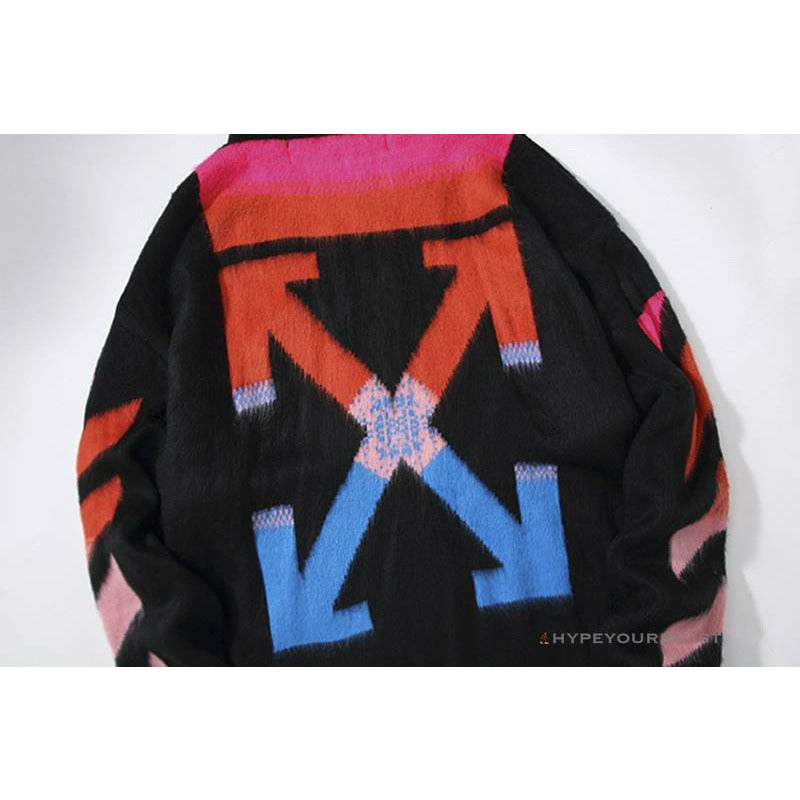 Off White Hoodie Blue Pink