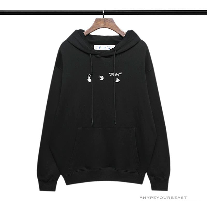 Off White Hoodie Black GREY