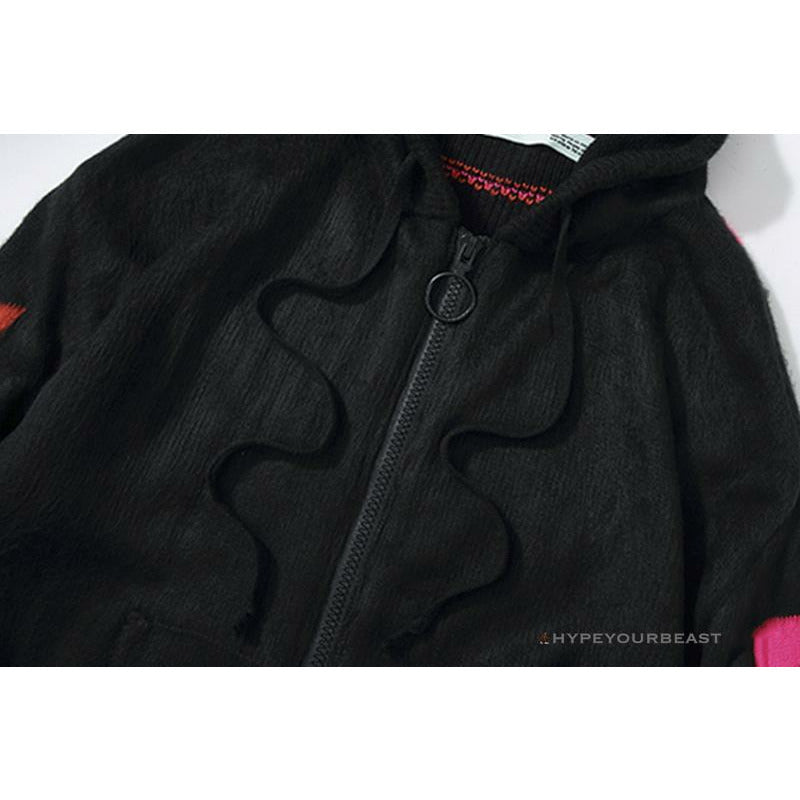 Off White Hoodie Blue Pink