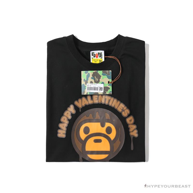 BAPE Baby Milo Valentine's Day Chocolate Tee Shirt 'BLACK'