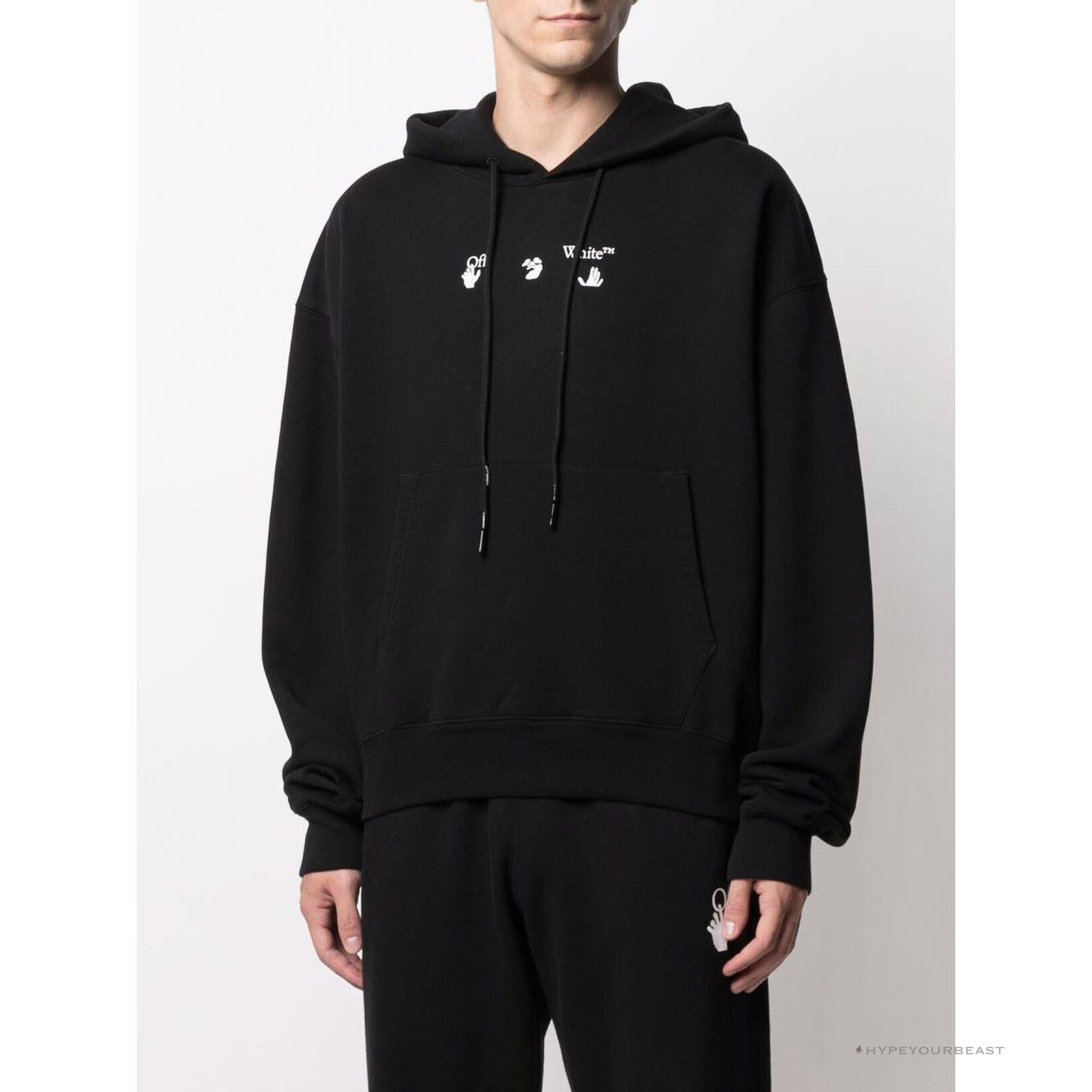 Off White Hoodie Black RED