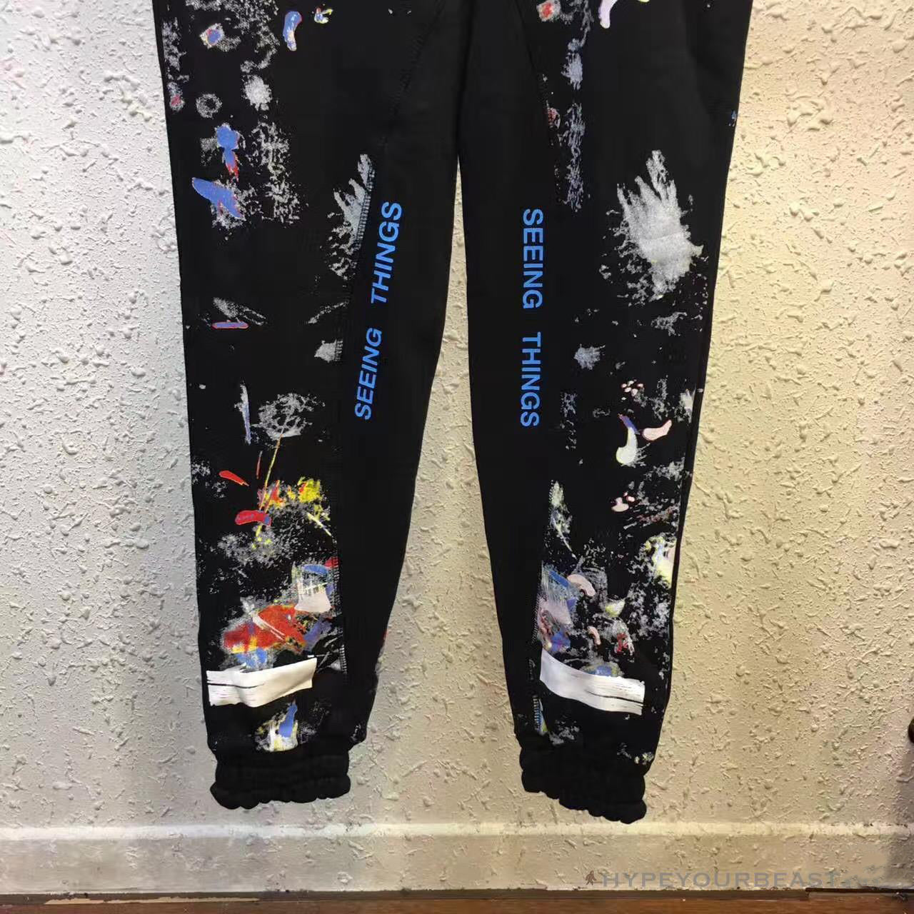 OFF-WHITE Pants Black Paint