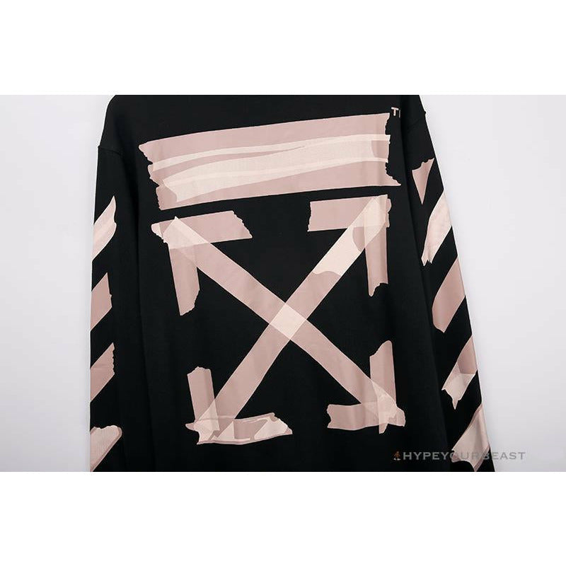 OFF-WHITE Rubber Strip Arrow Long Sleeve Shirt 'BLACK'