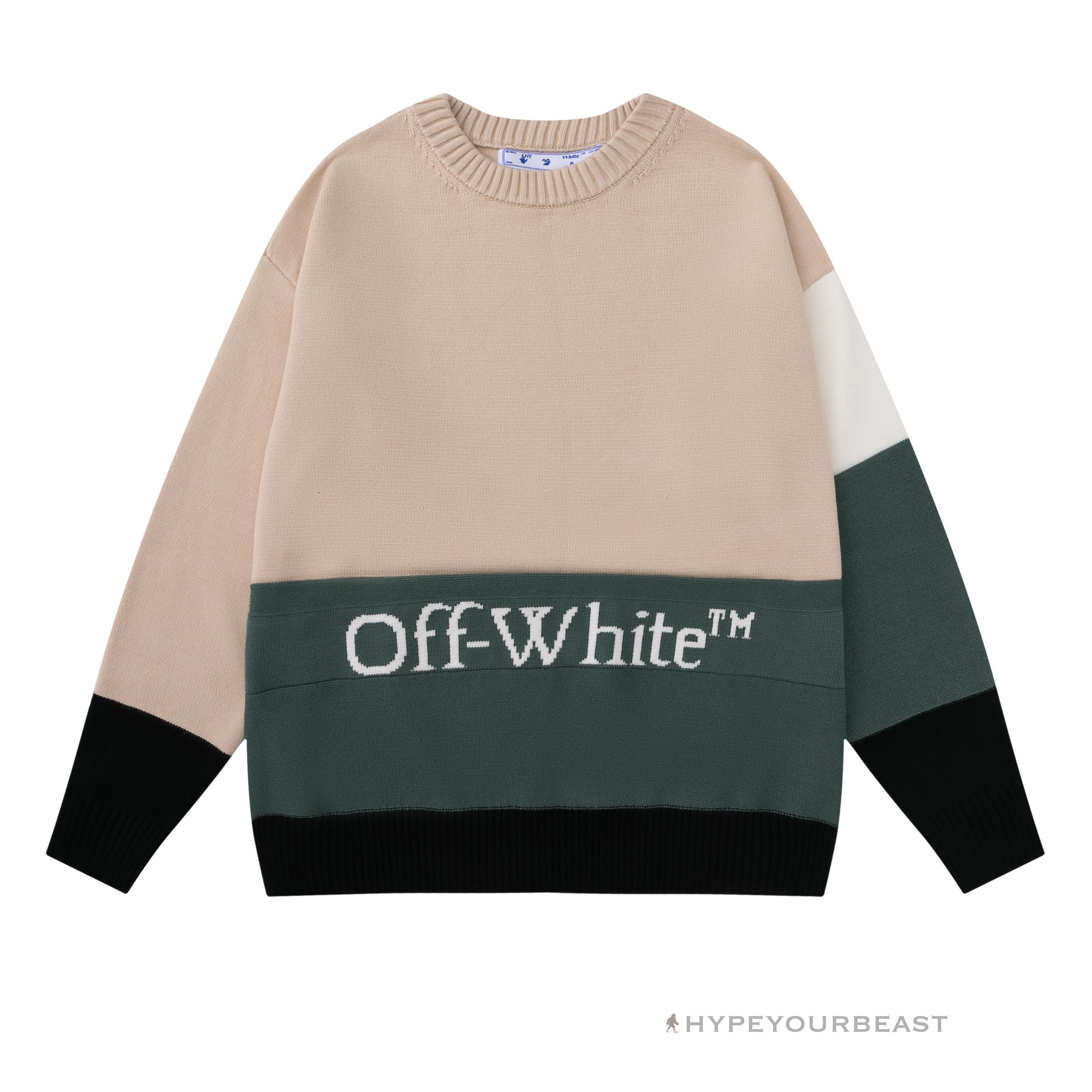 Off-White Shirt - Khaki & Green