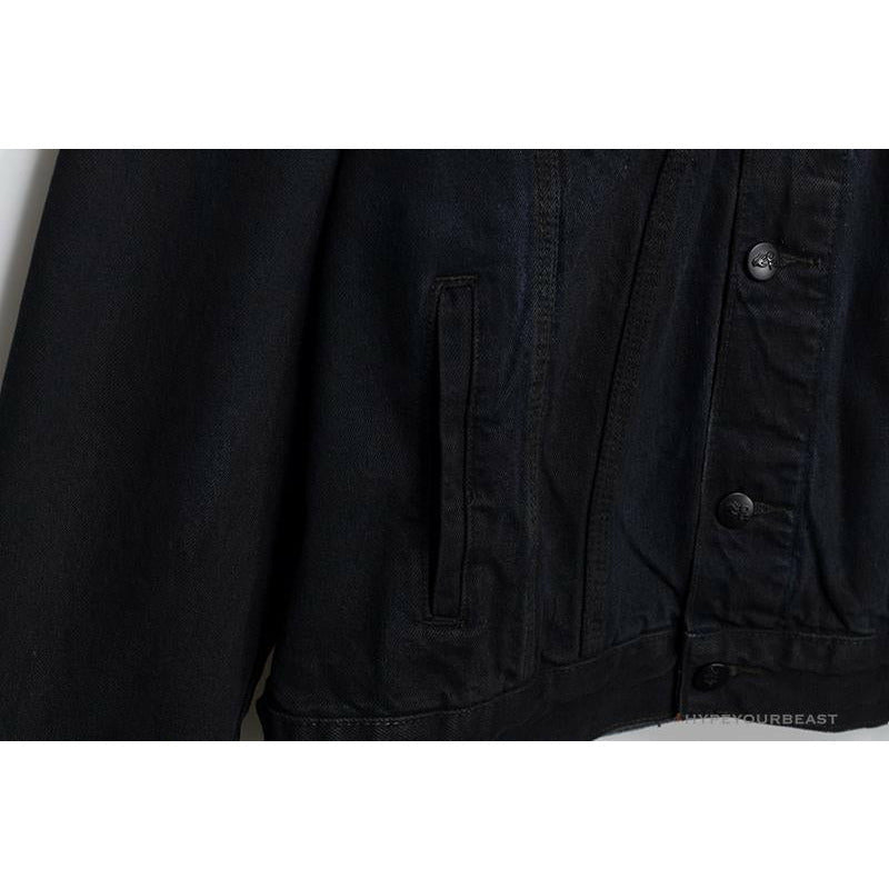 OFF-WHITE Autumn and Winter New ️Back Blue Arrow Wash Denim Jacket