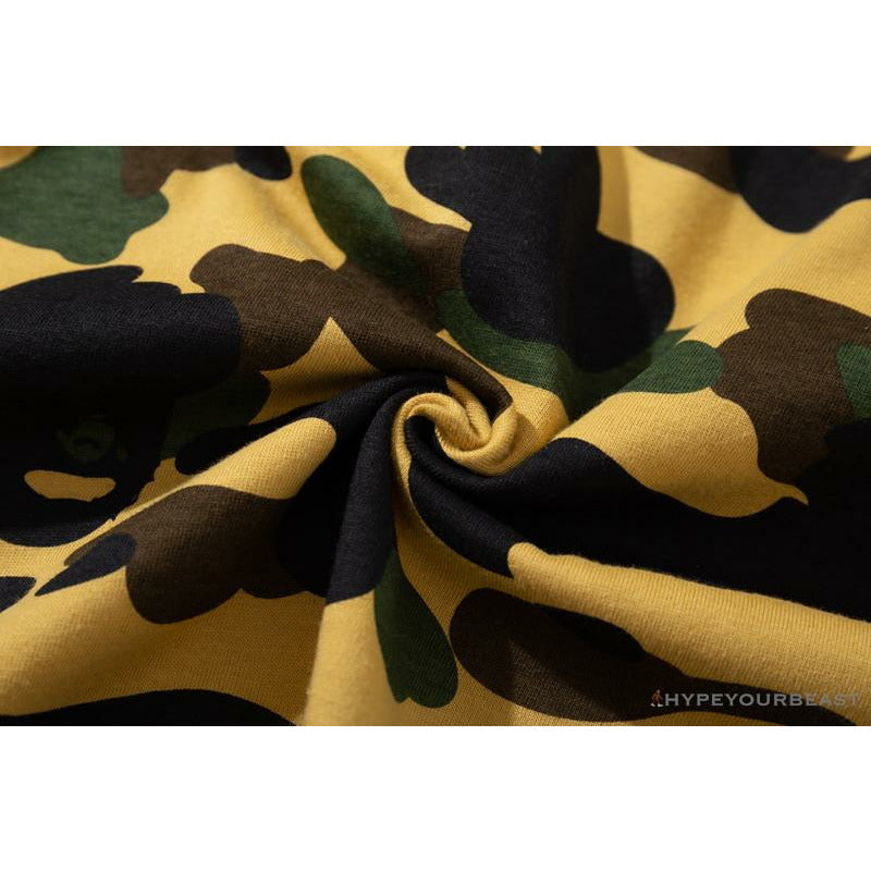 BAPE KIDS Color Ape Head Camouflage Tee Shirt 'YELLOW'