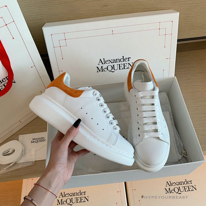 Alexander McQueen Women's White / Orange Sneaker