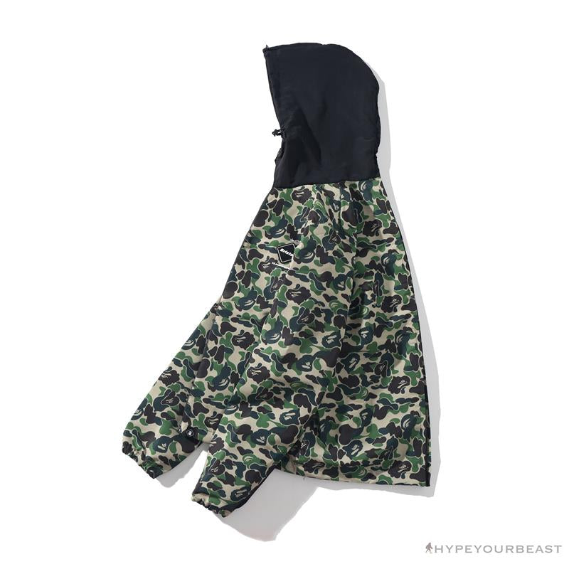 BAPE x FCRB Joint Double Zip Camouflage Hoodie 'GREEN'