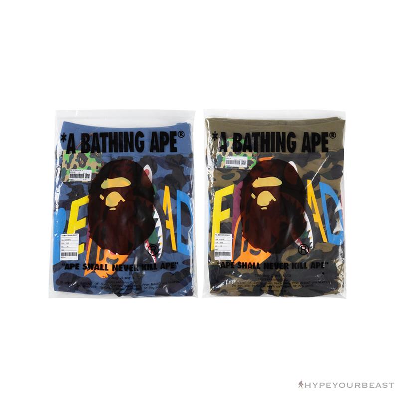 BAPE x READYMADE Tiger Head Foam Camouflage Shorts 'GREEN'
