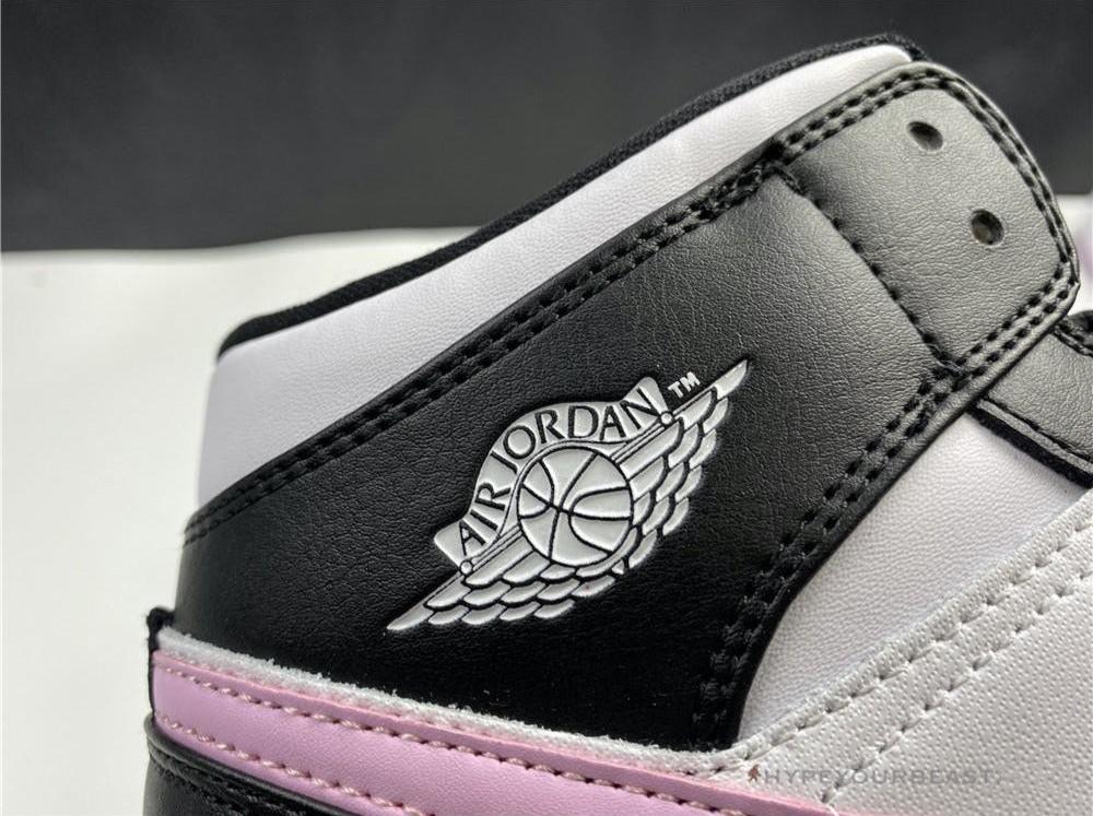 Jordan 1 Mid White Black Light Arctic Pink
