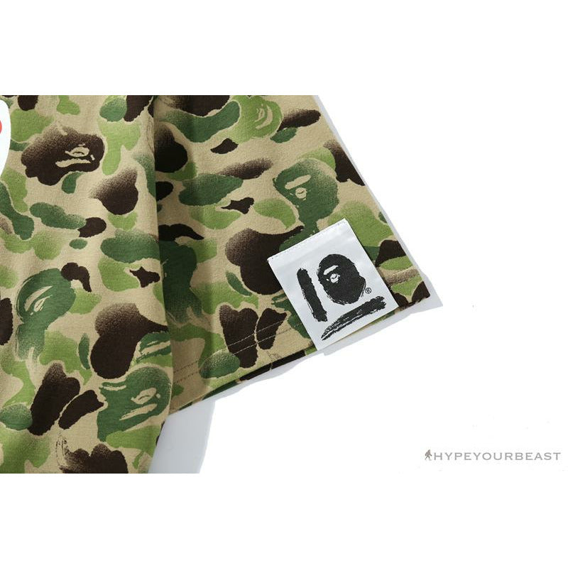 BAPE Chinese Style Ink 10th Anniversary Camouflage Tee Shirt 'GREEN'