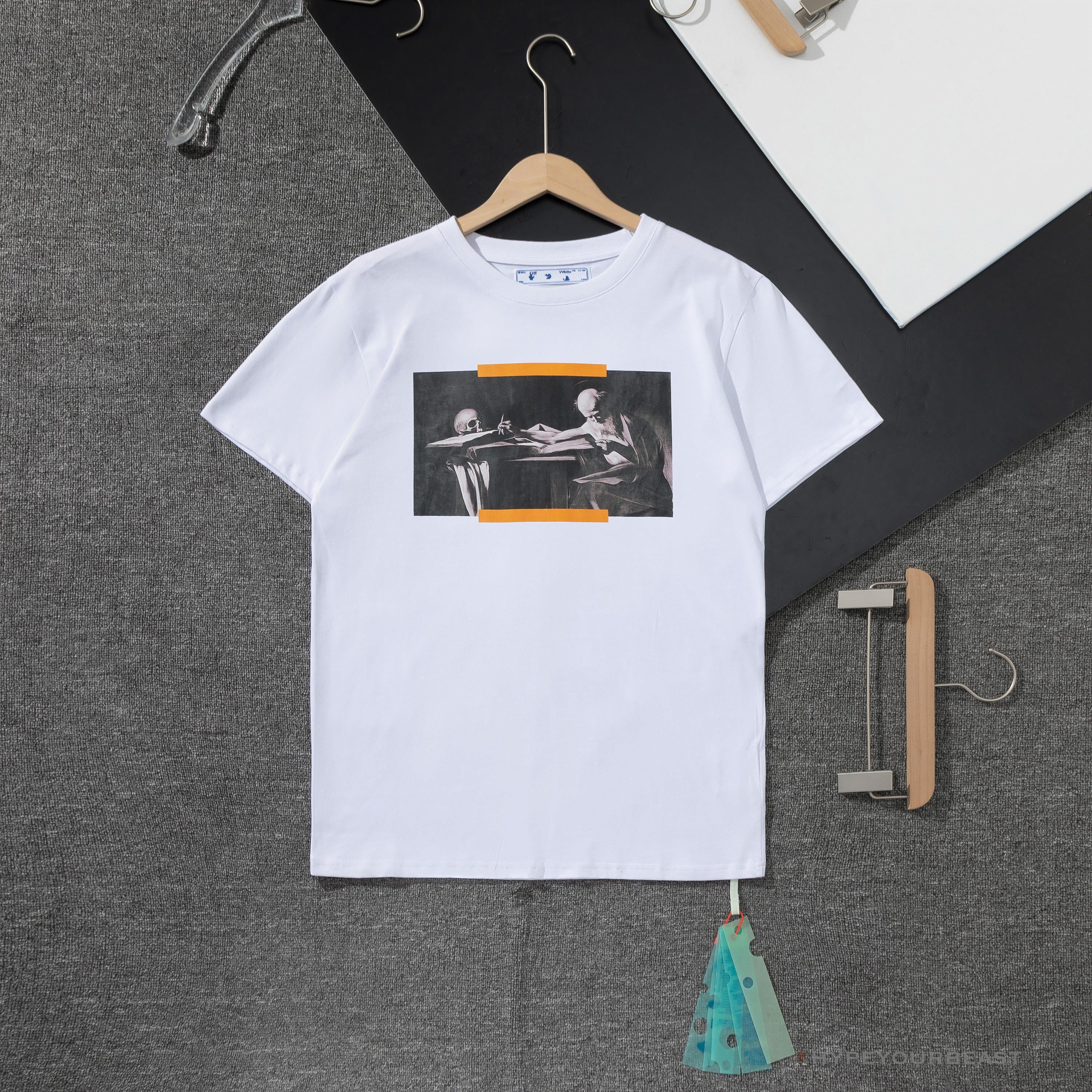 OFF-WHITE Orange Hand Tee Shirt 'WHITE'