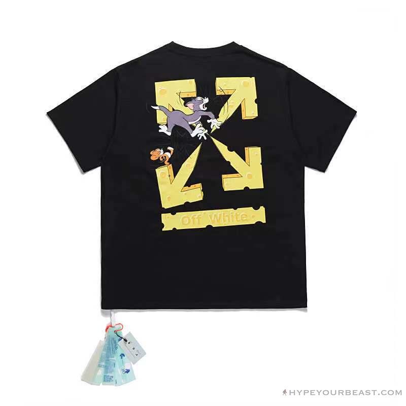 OFF-WHITE Cat and Mouse Tee Shirt 'BLACK'