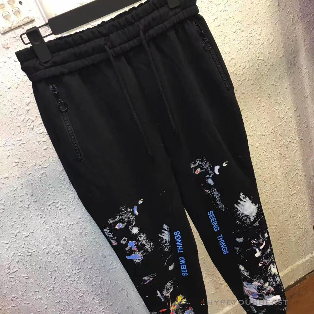 OFF-WHITE Pants Black Paint