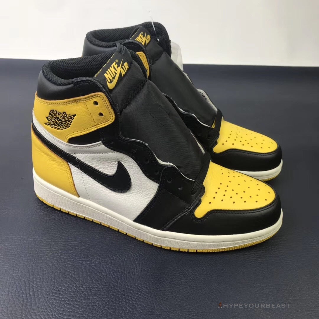 Air Jordan 1 High Yellow Toe Black White