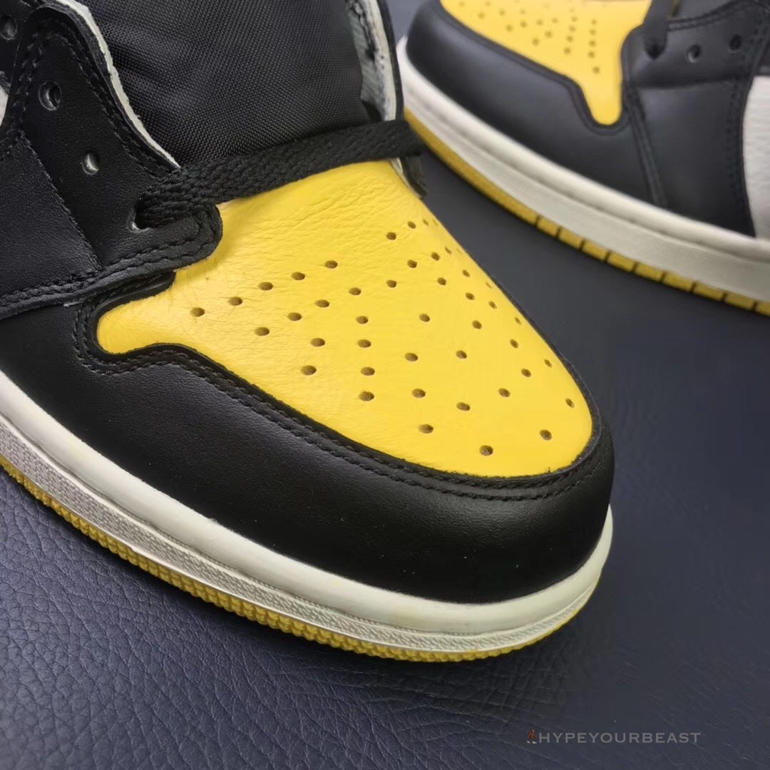 Air Jordan 1 High Yellow Toe Black White
