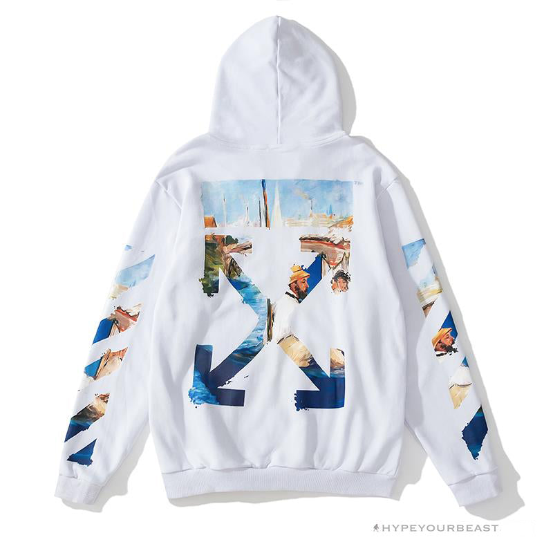 Off White Hoodie White Sail