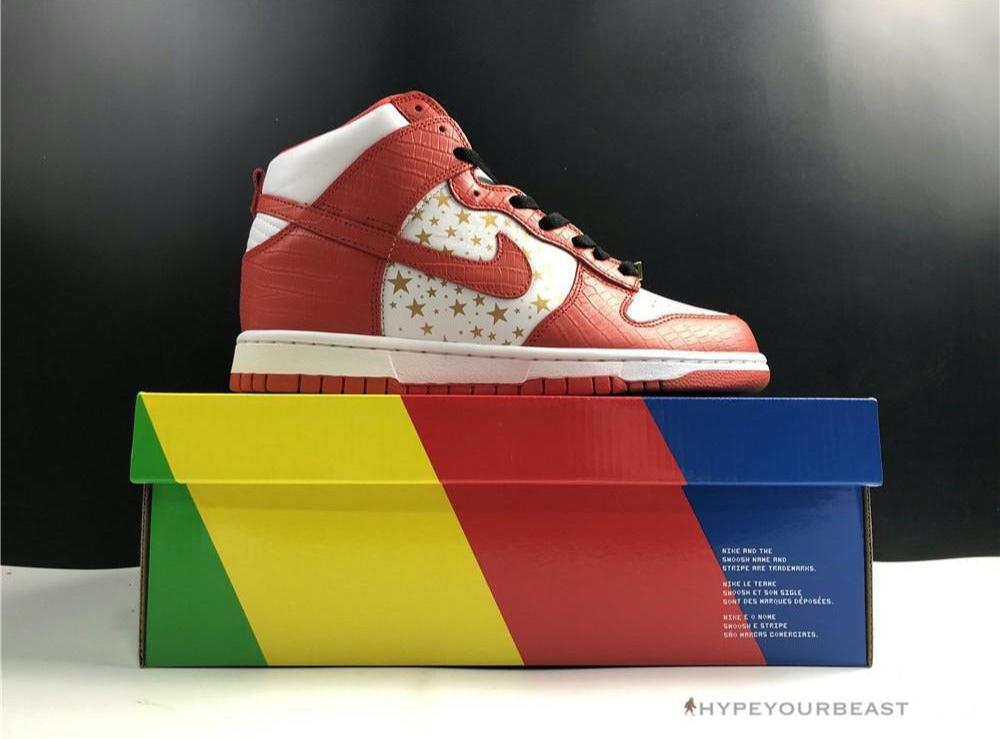 Nike Dunk High X Supreme Red