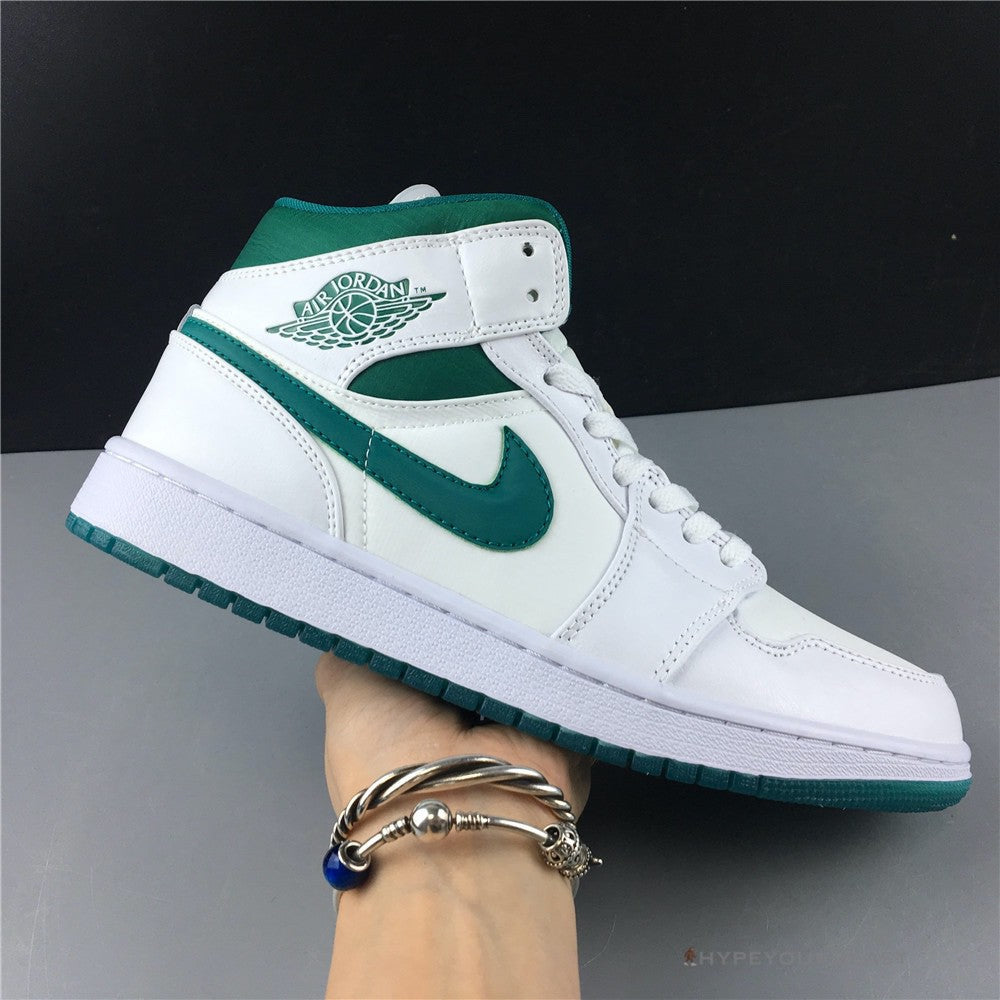 Air Jordan 1 Mid White Mystic Green