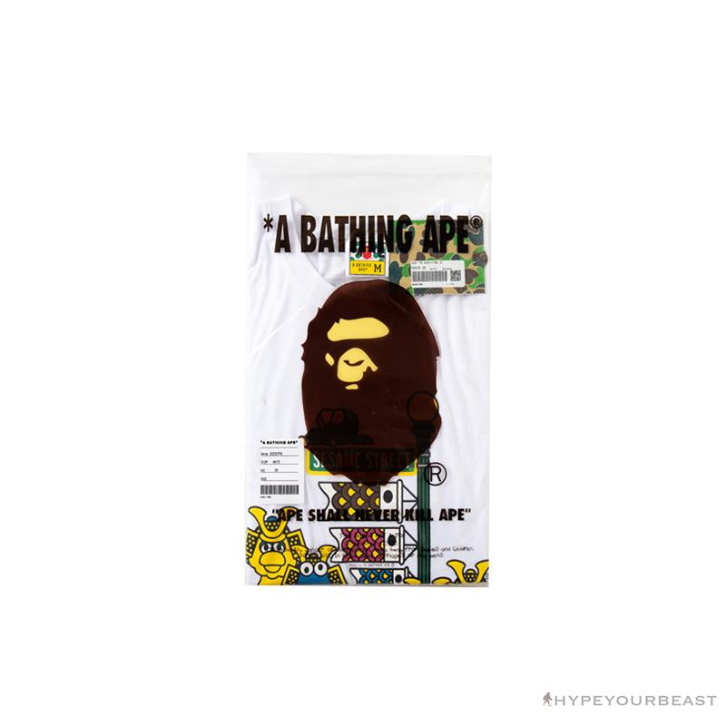 BAPE Baby Milo Sesame Street Carp Streamer Tee Shirt 'WHITE'