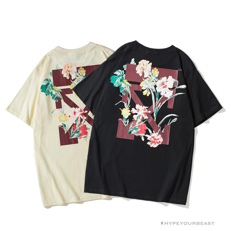 OFF-WHITE Flower Edition Tee Shirt 'BLACK'