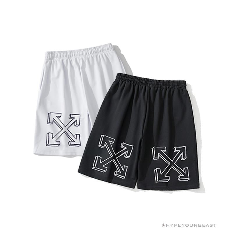OFF-WHITE Dimensional Sketch Shorts 'BLACK'